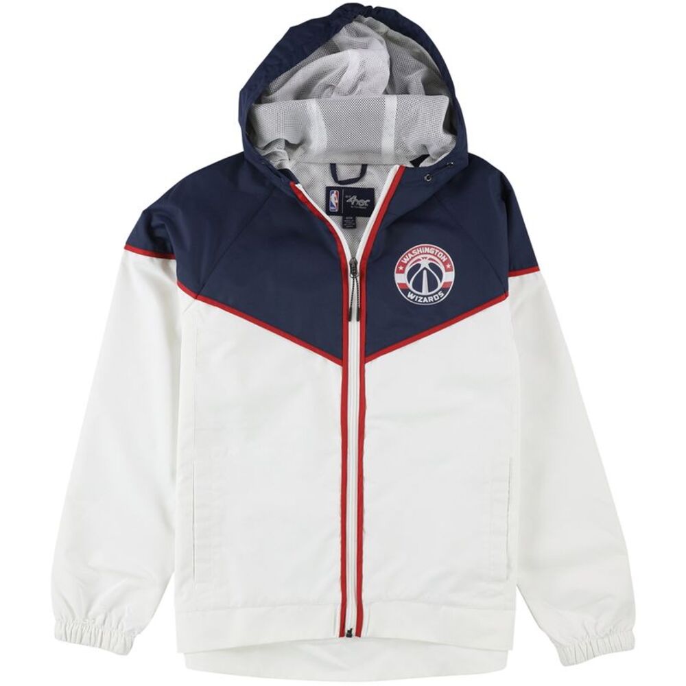 G-III Sports Womens Washington Wizards Windbreaker Jacket, White, S, DM